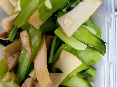 チンゲン菜とエリンギの野菜炒め。
